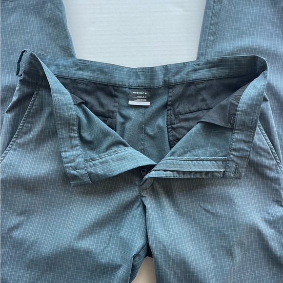 Nike Golf Dri-fit pants 34/34 M Plaid Dark Grey - Picture 4 of 15